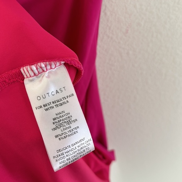 NWT Outcast Dionne Mini Dress Hot Pink - Picture 7 of 9